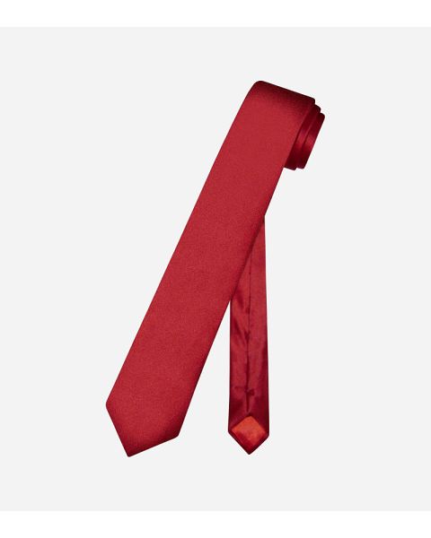 Red Skinny Silk Neck Tie